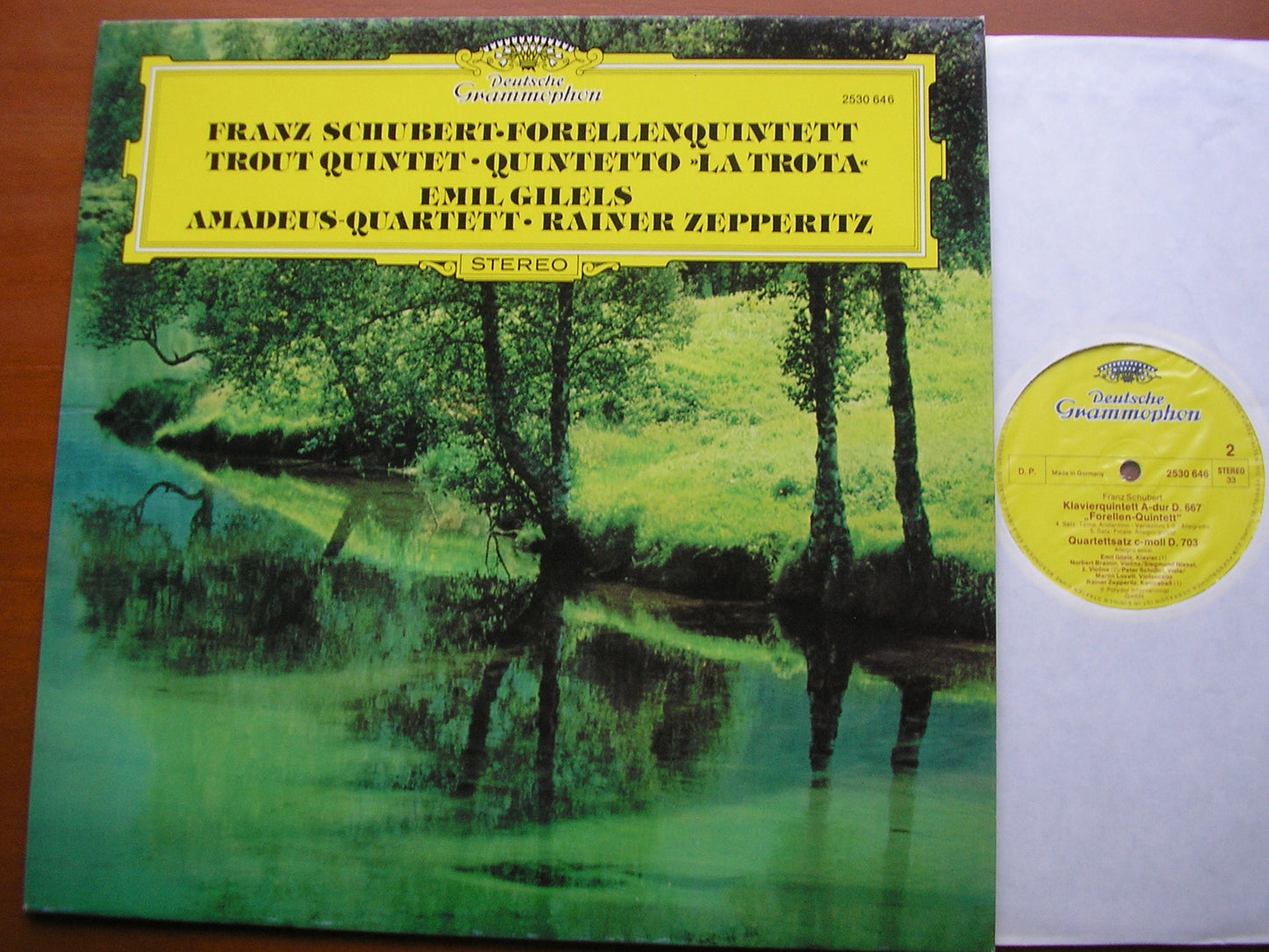 SCHUBERT: TROUT QUINTET / QUARTETTSATZ D.703 GILELS / AMADEUS QUARTET / ZEPPERITZ 2530 646