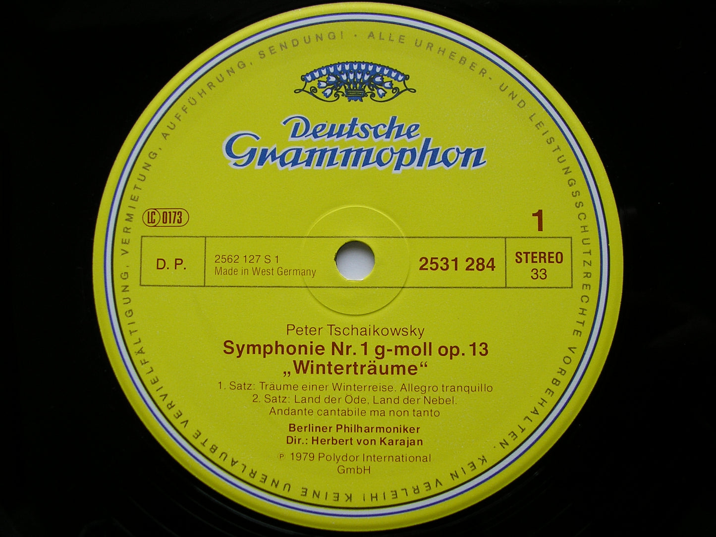 TCHAIKOVSKY: SIX SYMPHONIES    KARAJAN / BERLIN PHILHARMONIC    6LP