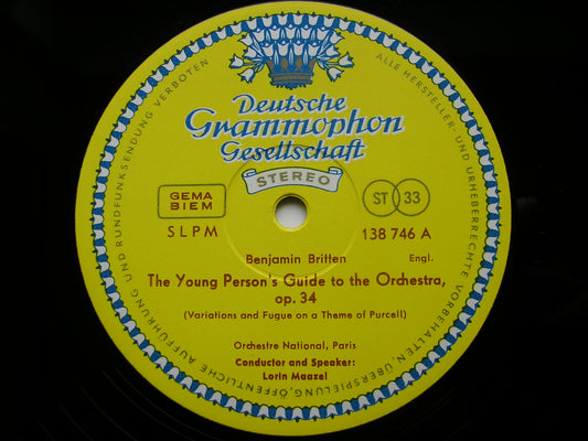 BRITTEN: YOUNG PERSON'S GUIDE TO THE ORCHESTRA / PROKOFIEV: PETER & THE WOLF     CLUNES / FRENCH NATIONAL RADIO ORCHESTRA / MAAZEL    138 746