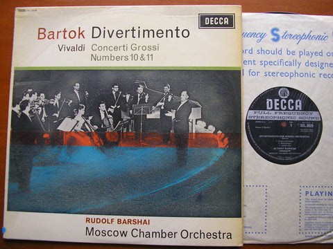 BARTOK: DIVERTIMENTO / VIVALDI: TWO CONCERTI GROSSI Op. 3     BARSHAI / MOSCOW CHAMBER ORCHESTRA   SXL 6026