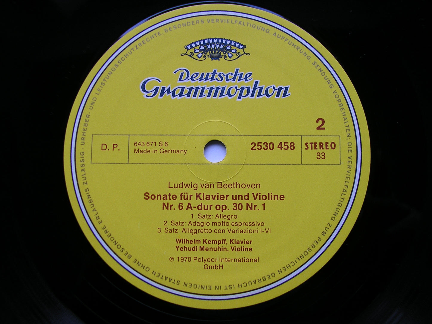 BEETHOVEN: THE COMPLETE VIOLIN SONATAS     MENUHIN / KEMPFF    5 LP