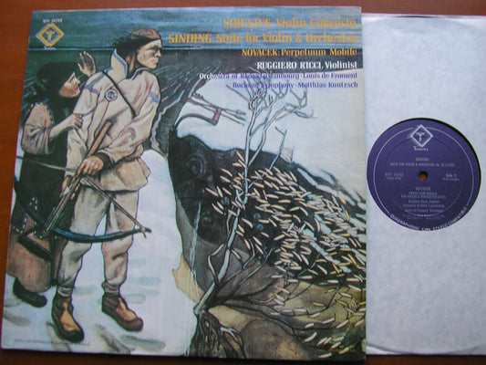 SIBELIUS: VIOLIN CONCERTO / SINDING: SUITE Op. 10 / NOVACEK: PERPETUUM MOBILE      RICCI / RADIO LUXEMOURG / FROMENT    QTV 34722