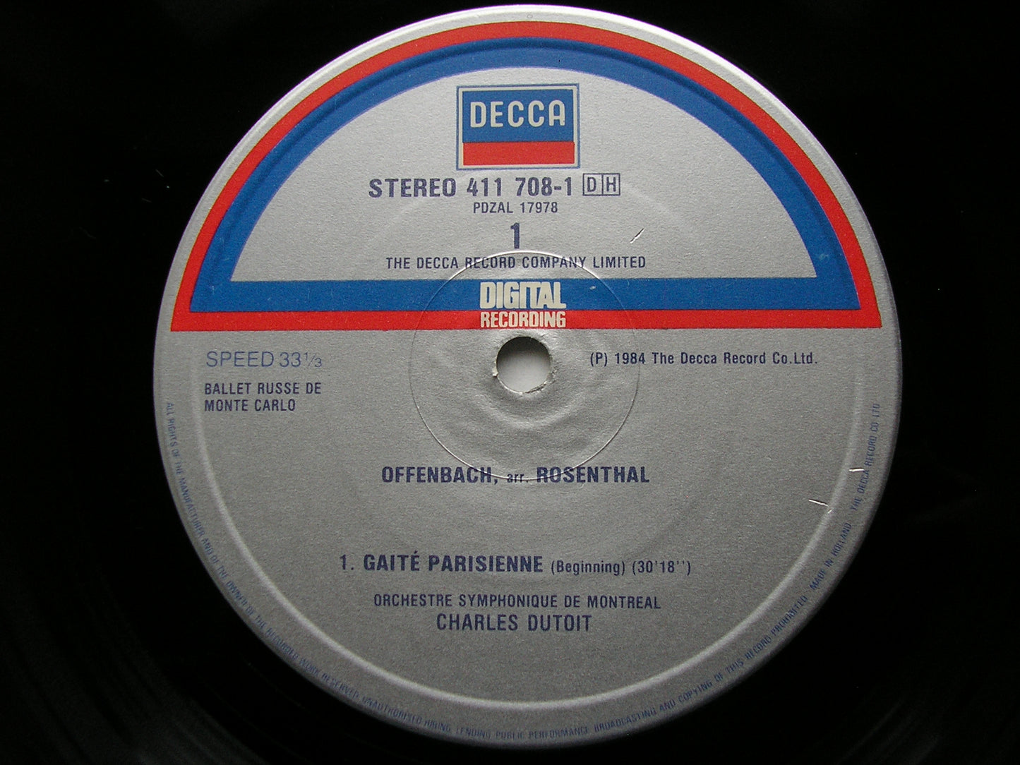 OFFENBACH: GAITE PARISIENNE / GOUNOD: FAUST Ballet Music DUTOIT / MONTREAL SYMPHONY 411 708
