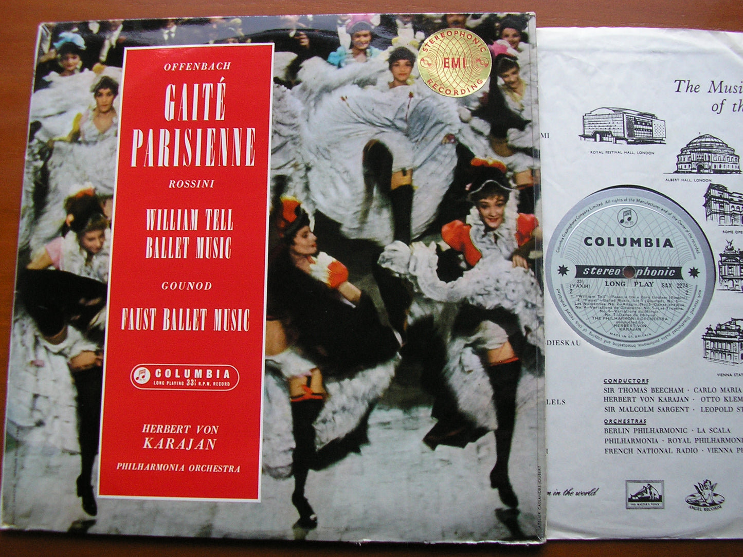 OFFENBACH: GAITE PARISIENNE / GOUNOD: FAUST Ballet Music / ROSSINI: WILLIAM TELL Ballet Music KARAJAN / PHILHARMONIA SAX 2274