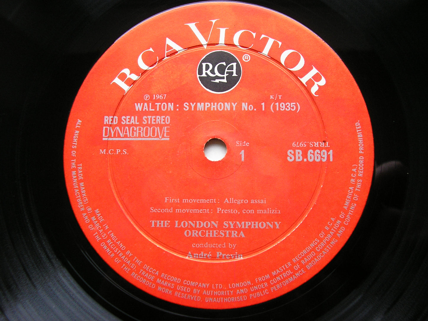 WALTON: SYMPHONY No. 1 PREVIN / LONDON SYMPHONY SB 6691