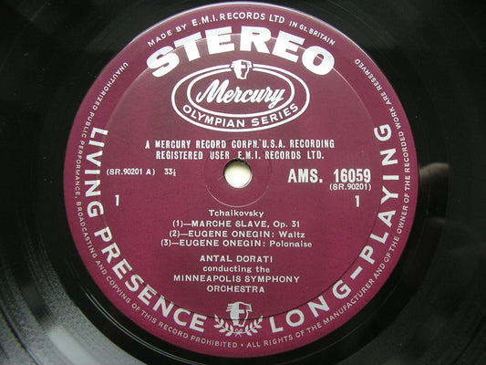 TCHAIKOVSKY: WALTZ & POLONAISE from EUGENE ONEGIN / FRANCESCA DA RIMINI / MARCHE SLAVE   MINNEAPOLIS SYMPHONY / DORATI   AMS 16059