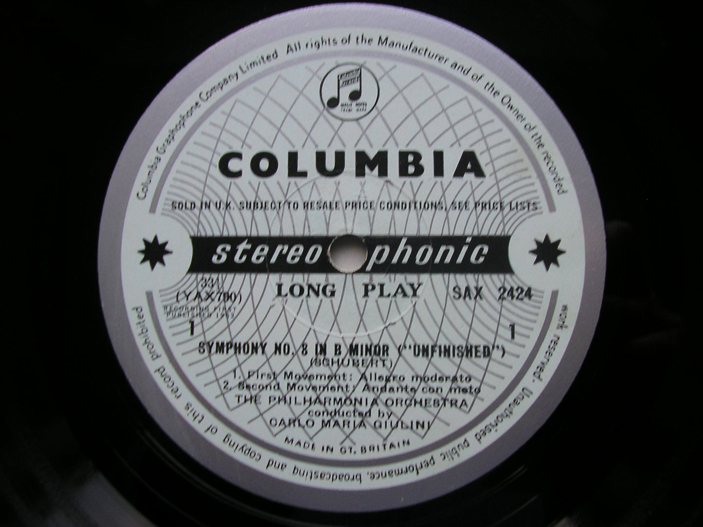 SCHUBERT: UNFINISHED SYMPHONY / BRAHMS: VARIATIONS ON A THEME BY HAYDN / GIULINI SAX 2424