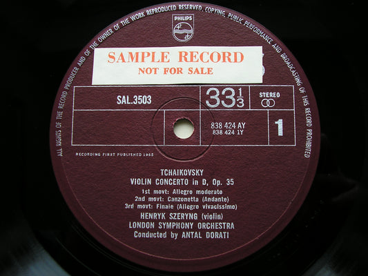 TCHAIKOVSKY & KHACHATURIAN: VIOLIN CONCERTOS SZERYNG / LONDON SYMPHONY / ANTAL DORATI SAL 3503