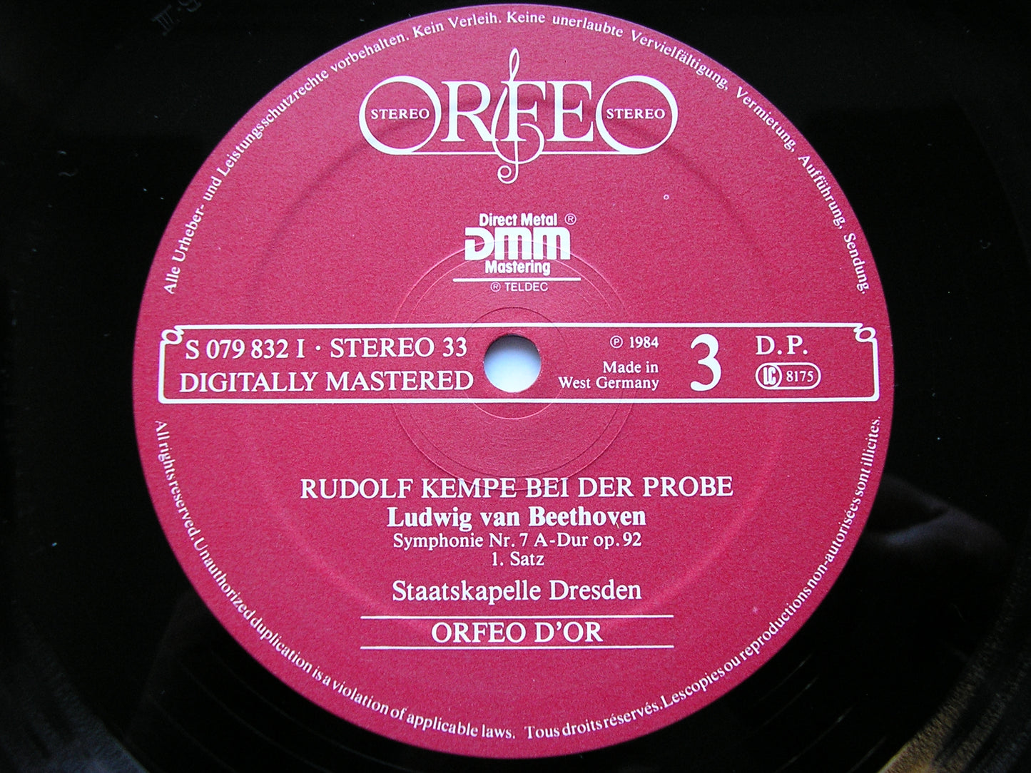 KEMPE IN REHEARSAL DRESDEN 1970 + FOUR INTERVIEWS 1956 - 1975 2 LP ORFEO S 079832