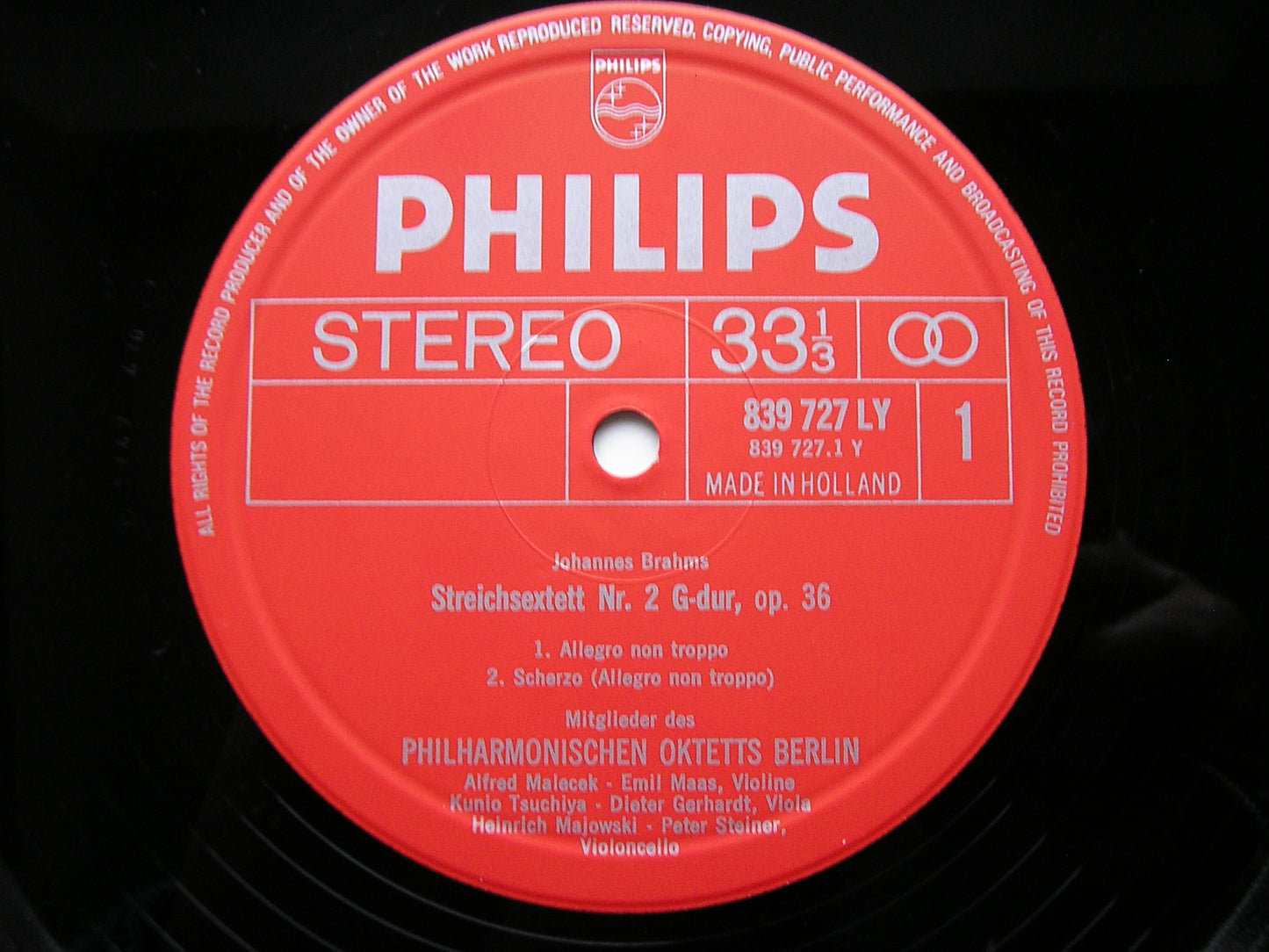 BRAHMS: THE STRING SEXTETS   MEMBERS OF THE BERLIN PHILHARMONIC OCTET   2LP SET   SAL 3599 / SAL 3763