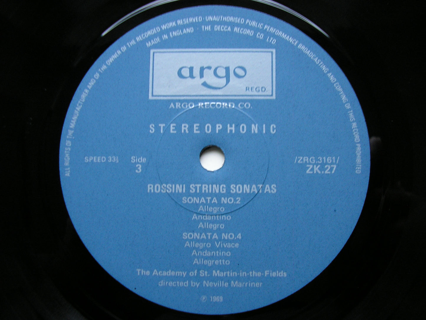 ROSSINI: STRING SONATAS Nos. 1 - 6 / DONIZETTI: STRING QUARTET    MARRINER / ASMIF  2 LP    ZK 26 / 27
