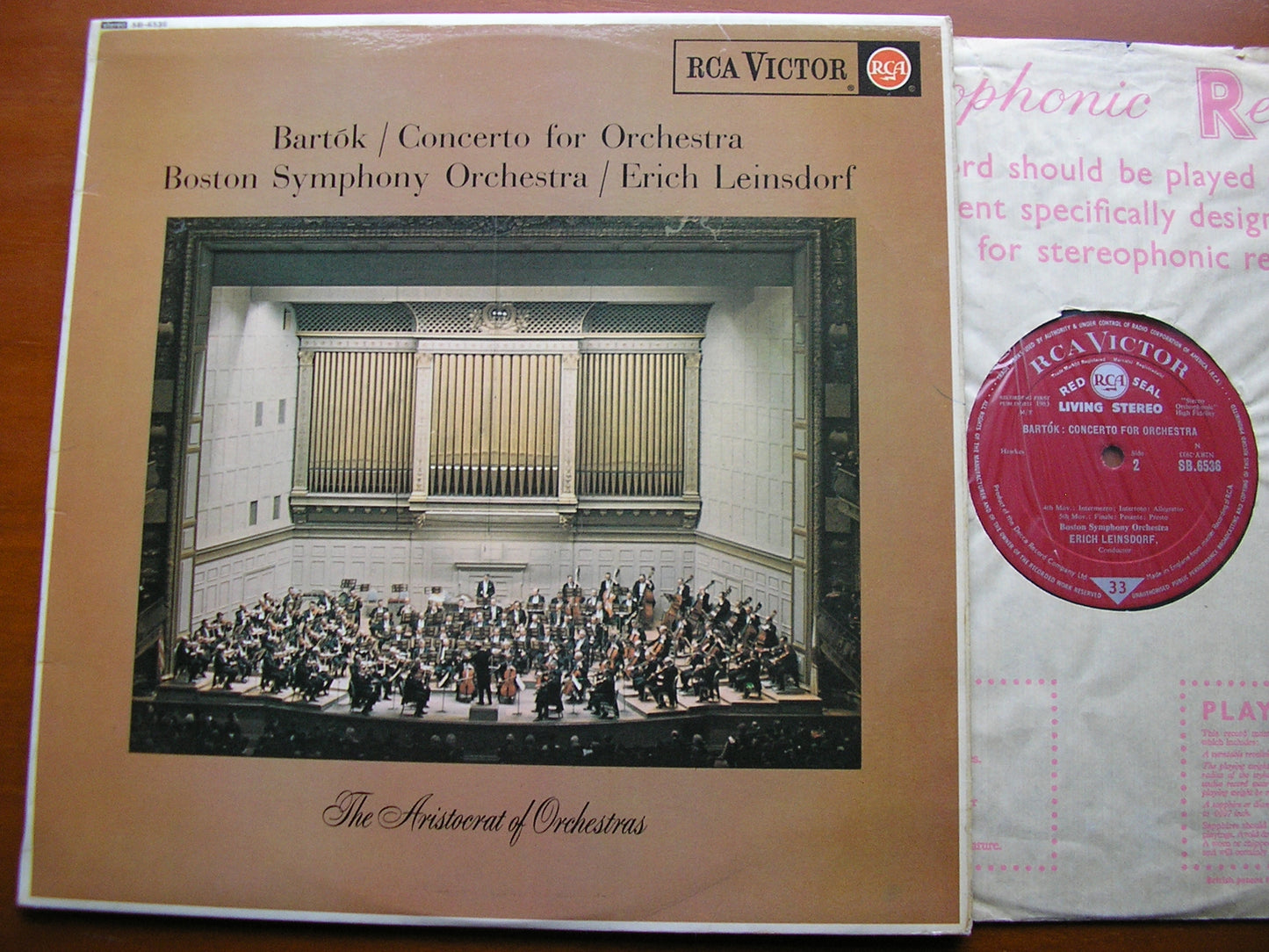 BARTOK: CONCERTO FOR ORCHESTRA    LEINSDORF / BOSTON SYMPHONY   SB 6536