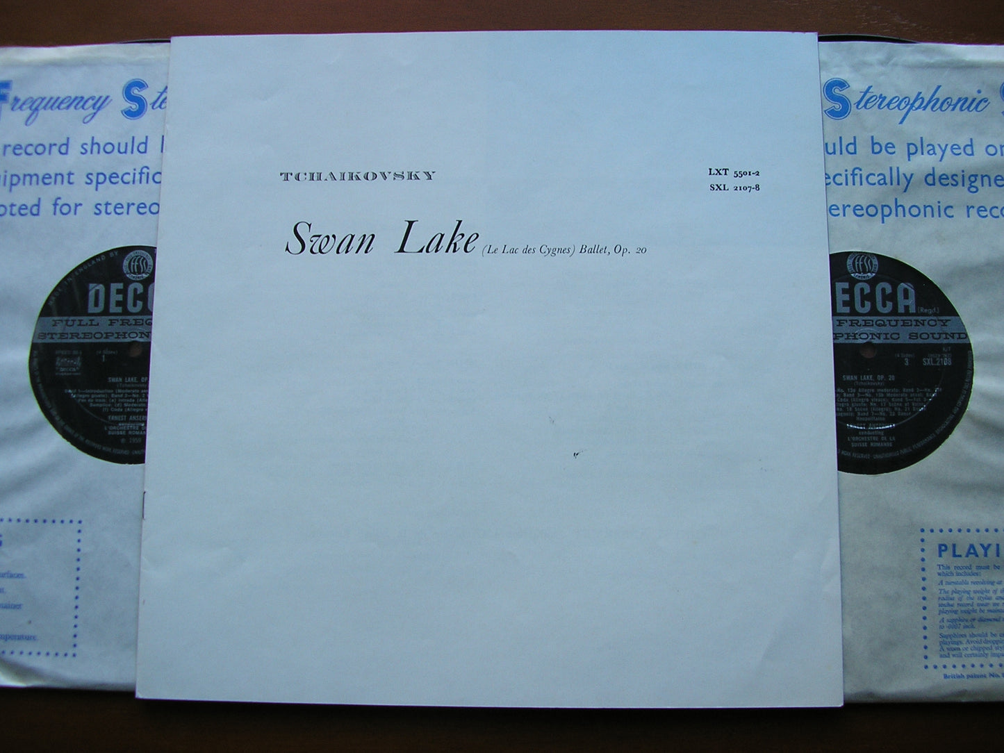 TCHAIKOVSKY: SWAN LAKE ANSERMET / SUISSE ROMANDE SXL 2107-8