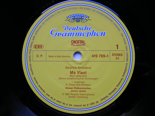 SMETANA: MA VLAST / OVERTURE & DANCES from 'The Bartered Bride' LEVINE / VIENNA PHILHARMONIC 2 LP 419 768