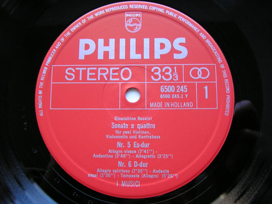 ROSSINI: STRING SONATAS Nos. 1 - 6 / BOTTESINI: GRAND DUO     I MUSICI   2 LP   6747 038