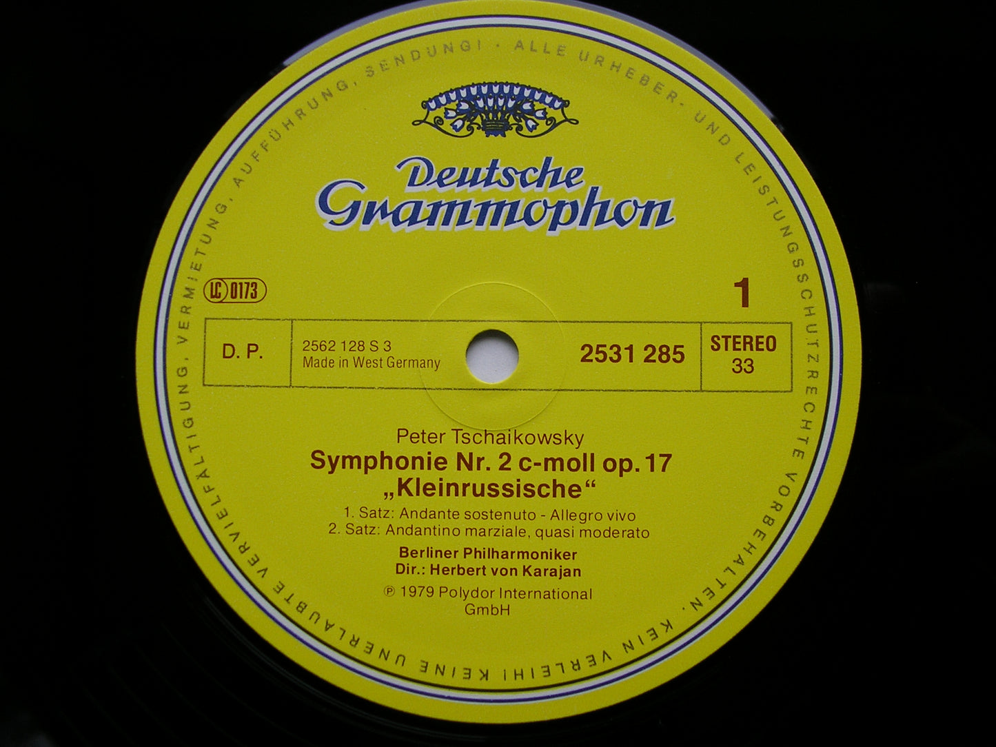 TCHAIKOVSKY: SYMPHONY No. 2 Little Russian KARAJAN / BERLIN PHILHARMONIC 2531 285