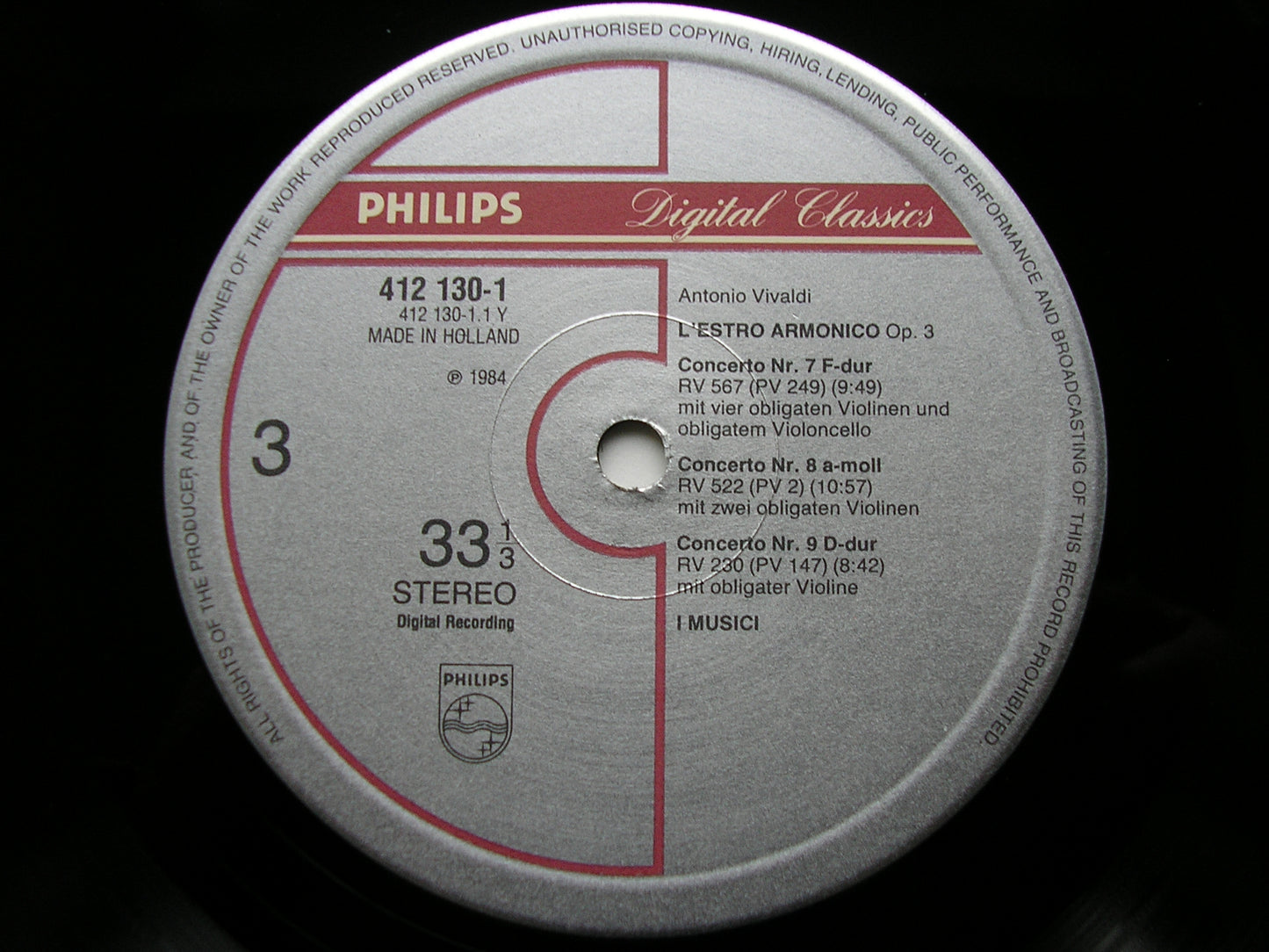 VIVALDI: L'ESTRO ARMONICO 12 CONCERTOS Op. 3 I MUSICI 2 LP 412 128