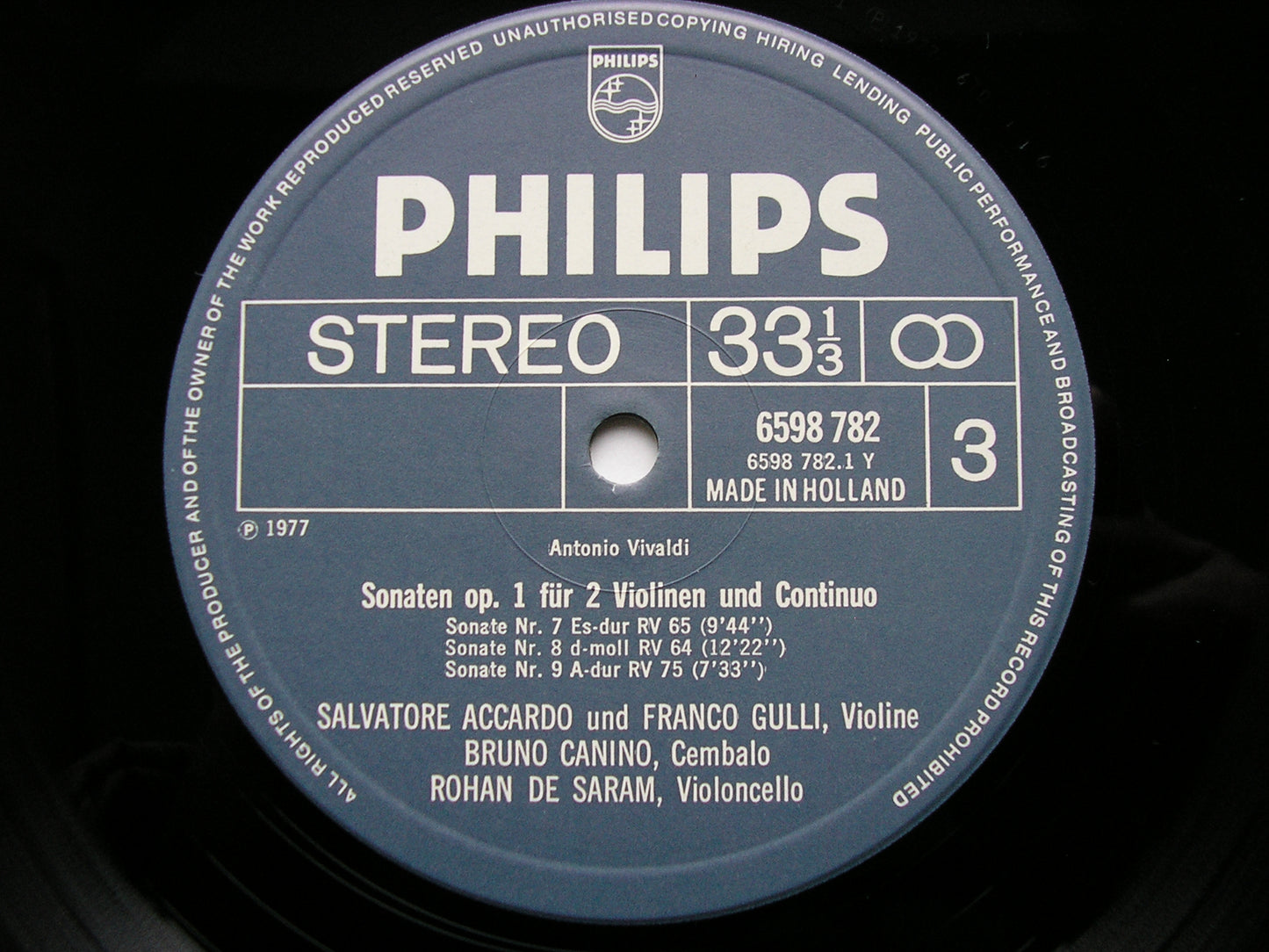 VIVALDI: 12 SONATAS FOR 2 VIOLINS & BASSO CONTINUO ACCARDO / GULLI / CANINO / SARAM 2 LP 6747 443