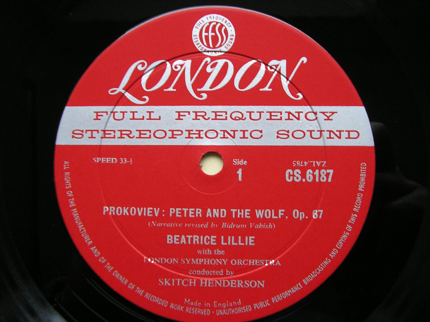PROKOFIEV: PETER & THE WOLF / SAINT-SAENS: CARNIVAL OF THE ANIMALS LILLE / KATCHEN / GRAFFMAN / LONDON SYMPHONY / HENDERSON CS 6187
