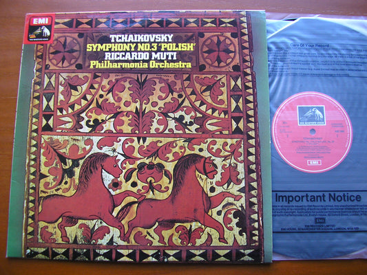 TCHAIKOVSKY: SYMPHONY No. 3 'Polish'    RICCARDO MUTI / PHILHARMONIA   ASD 3449