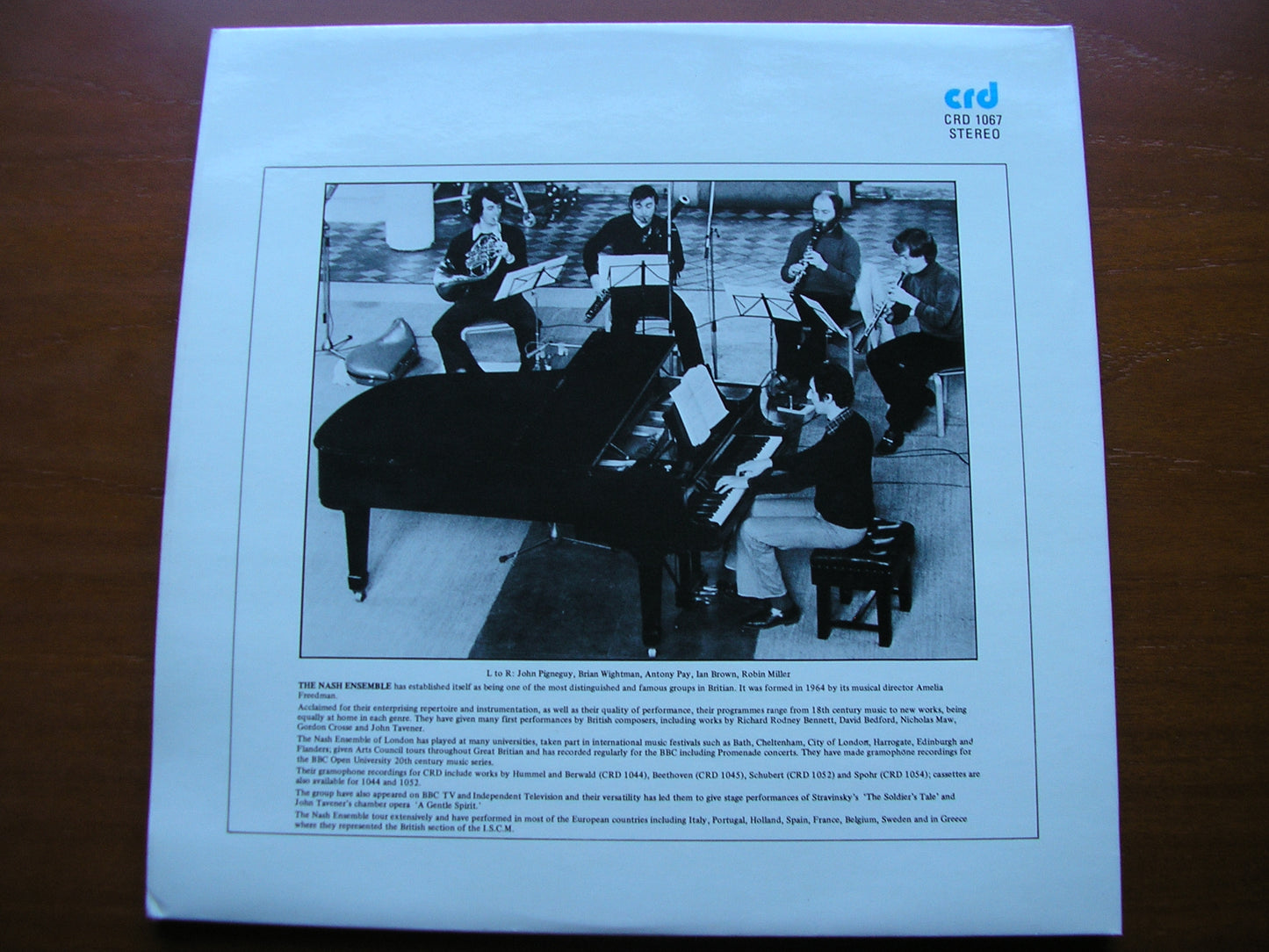 MOZART: QUINTET in E K452 / BEETHOVEN: QUINTET in E Op. 16 THE NASH ENSEMBLE CRD 1067