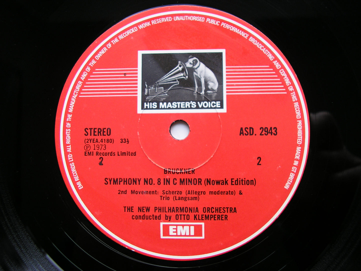 BRUCKNER: SYMPHONY No. 8 KLEMPERER / NEW PHILHARMONIA SLS 872