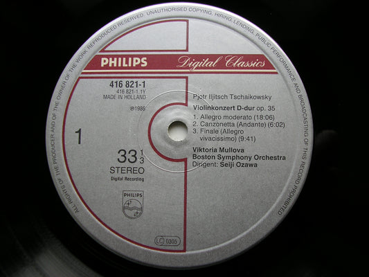 TCHAIKOVSKY & SIBELIUS: VIOLIN CONCERTOS     MULLOVA / BOSTON SYMPHONY / SEIJI OZAWA    416 821