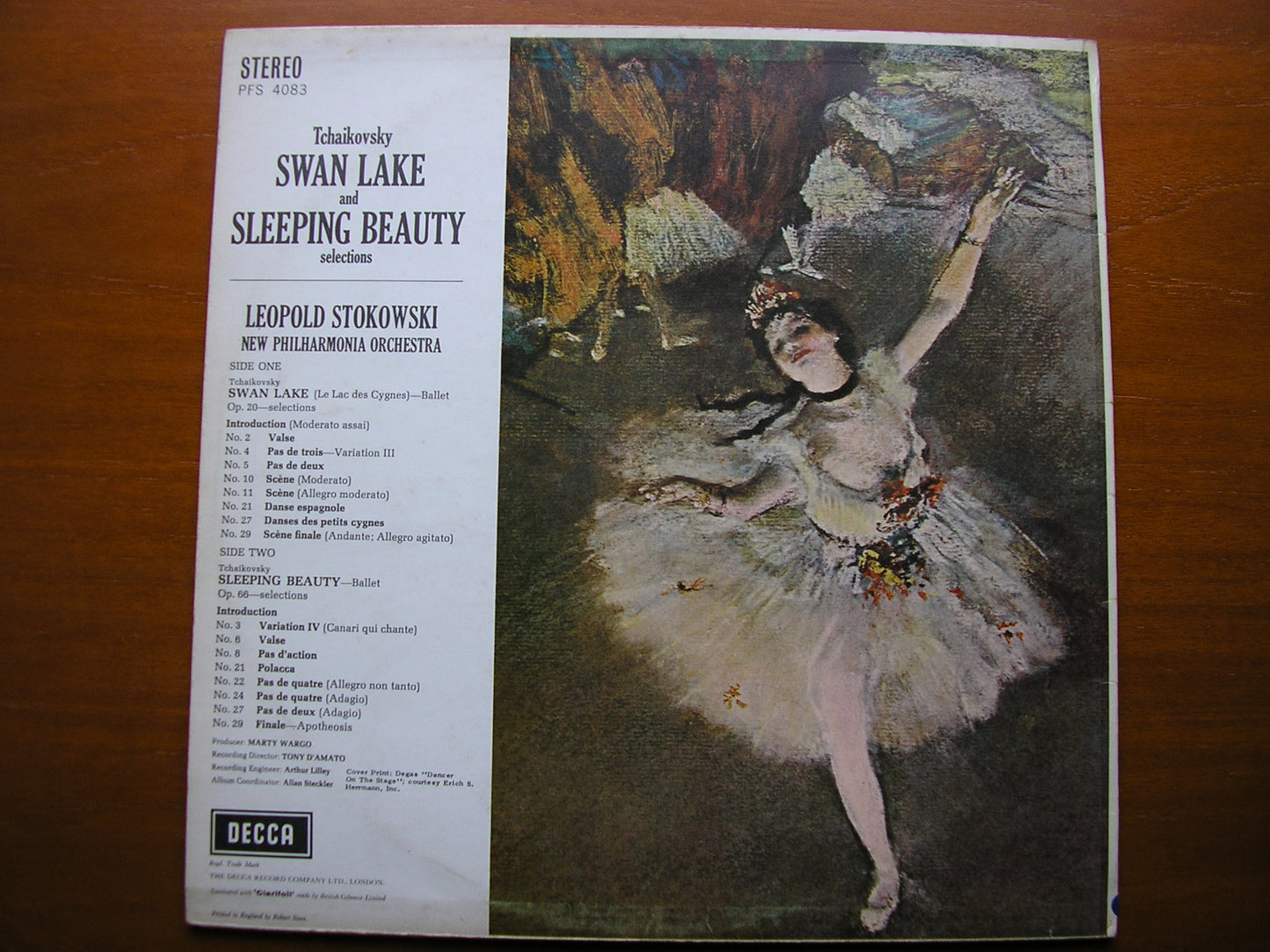 TCHAIKOVSKY: SWAN LAKE & SLEEPING BEAUTY Selections     STOKOWSKI / NEW PHILHARMONIA    PFS 4083