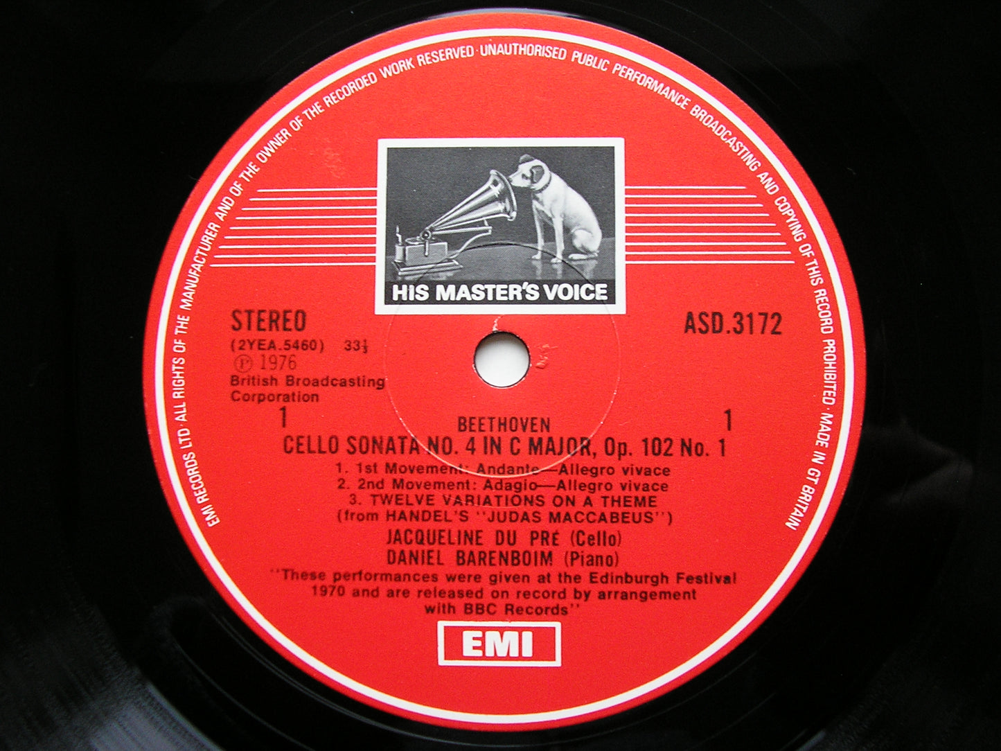 BEETHOVEN: THE CELLO SONATAS / VARIATIONS    DU PRE / BARENBOIM    SLS 5042