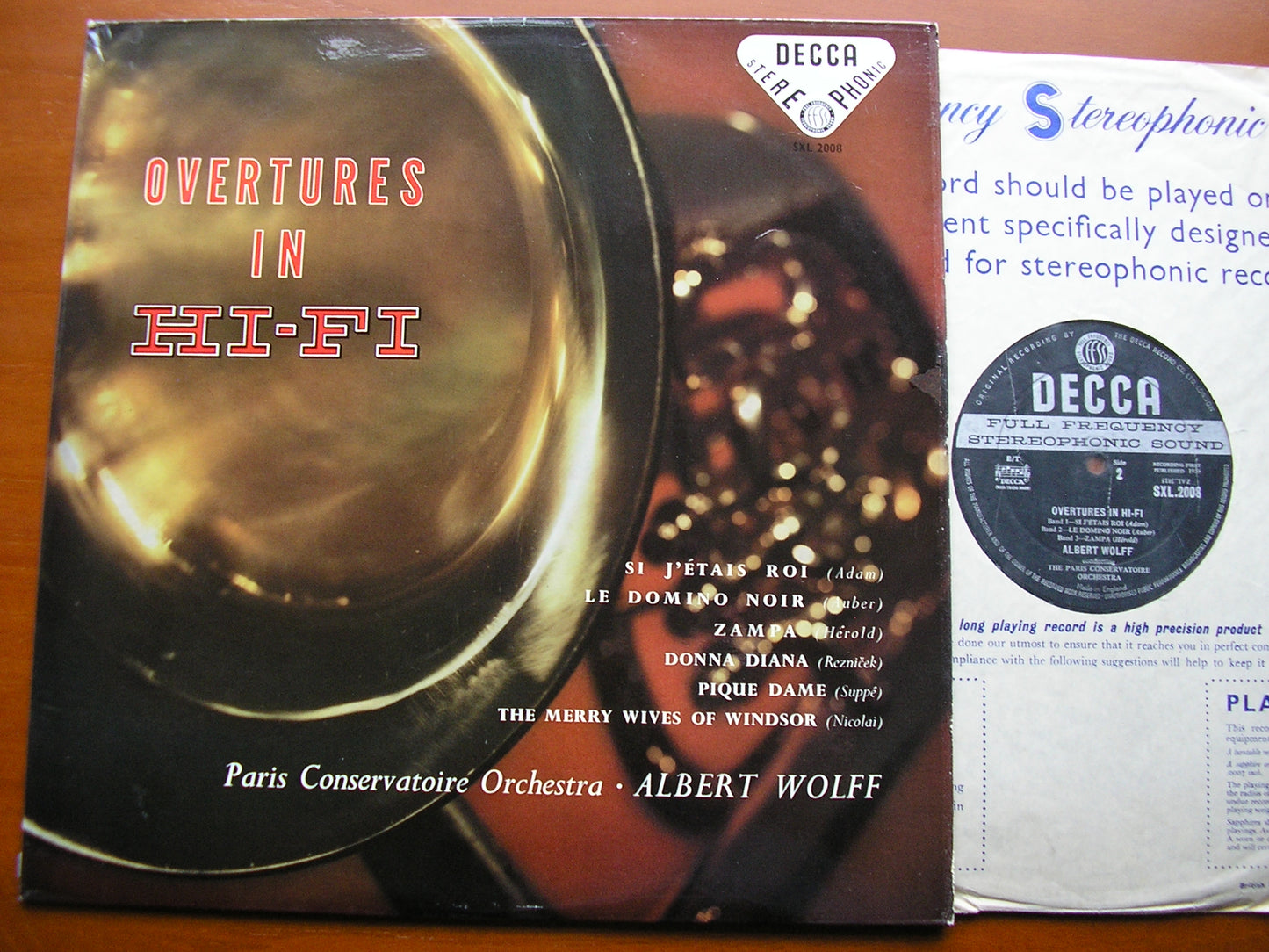 OVERTURES IN HI - FI: SUPPE / NICOLAI / ADAM / AUBER / REZNICEK / HEROLD WOLFF / PARIS CONSERVATOIRE SXL 2008