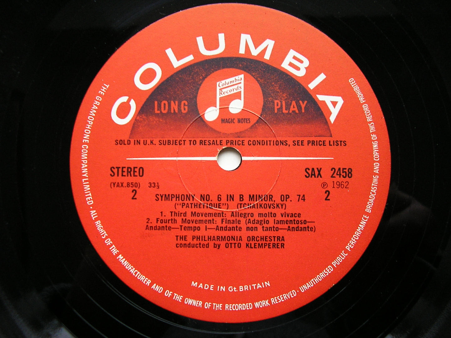 TCHAIKOVSKY: SYMPHONIES Nos. 4 /  5 / 6    OTTO KLEMPERER / PHILHARMONIA ORCHESTRA   SAX 2458 /2494 / 2497