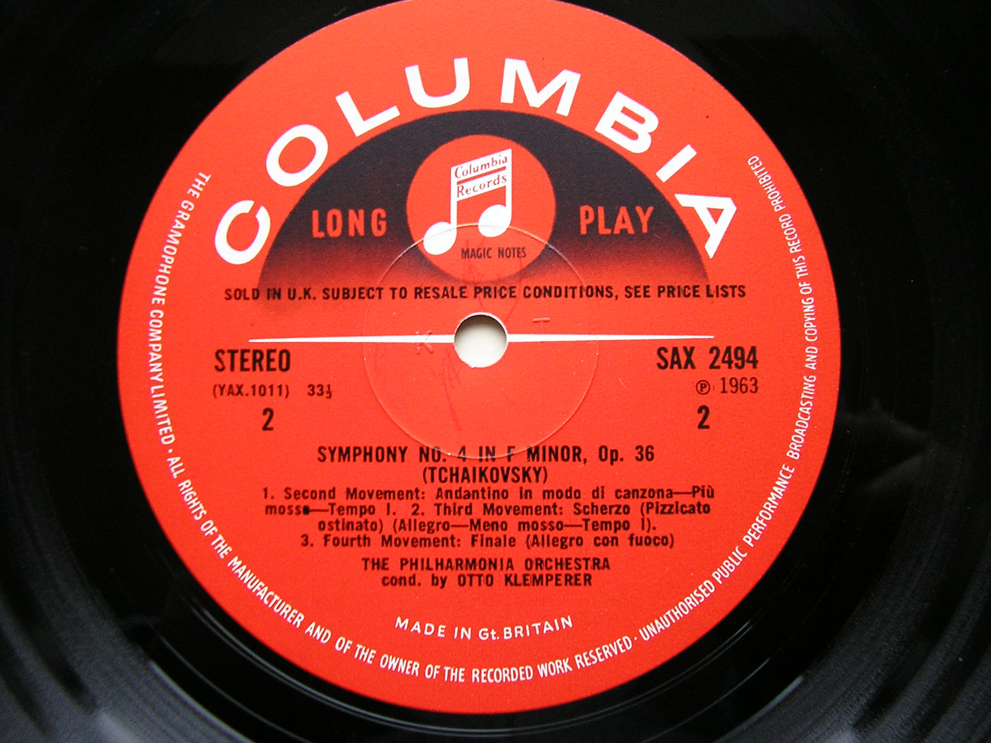 TCHAIKOVSKY: SYMPHONIES Nos. 4 /  5 / 6    OTTO KLEMPERER / PHILHARMONIA ORCHESTRA   SAX 2458 /2494 / 2497