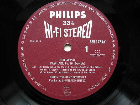 TCHAIKOVSKY: SWAN LAKE Excerpts    MONTEUX / LONDON SYMPHONY   835 142 AY