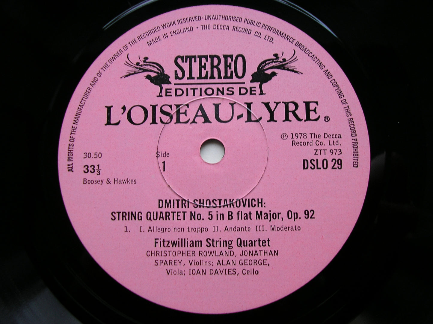 SHOSTAKOVICH: THE STRING QUARTETS FITZWILLIAM QUARTET 7 LP