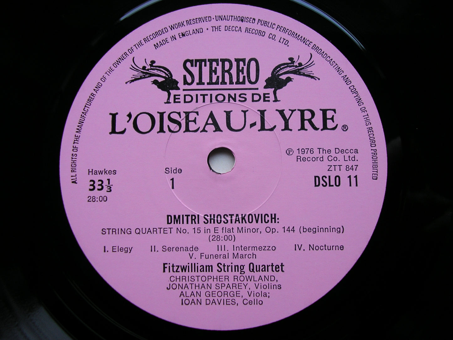 SHOSTAKOVICH: THE STRING QUARTETS FITZWILLIAM QUARTET 7 LP