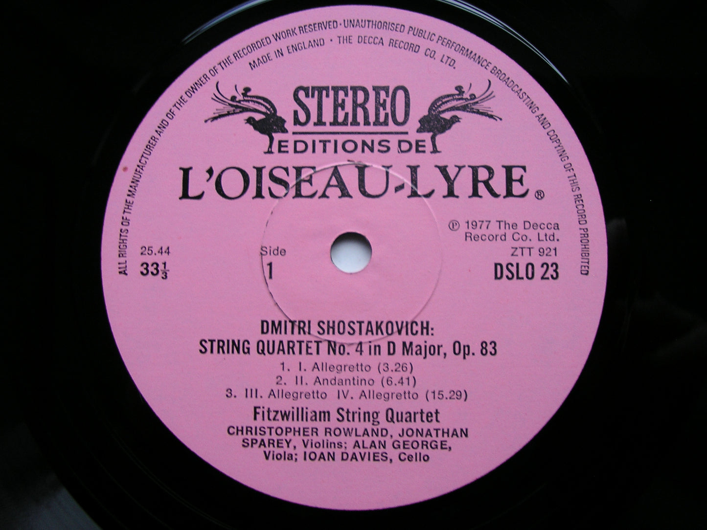 SHOSTAKOVICH: THE STRING QUARTETS FITZWILLIAM QUARTET 7 LP