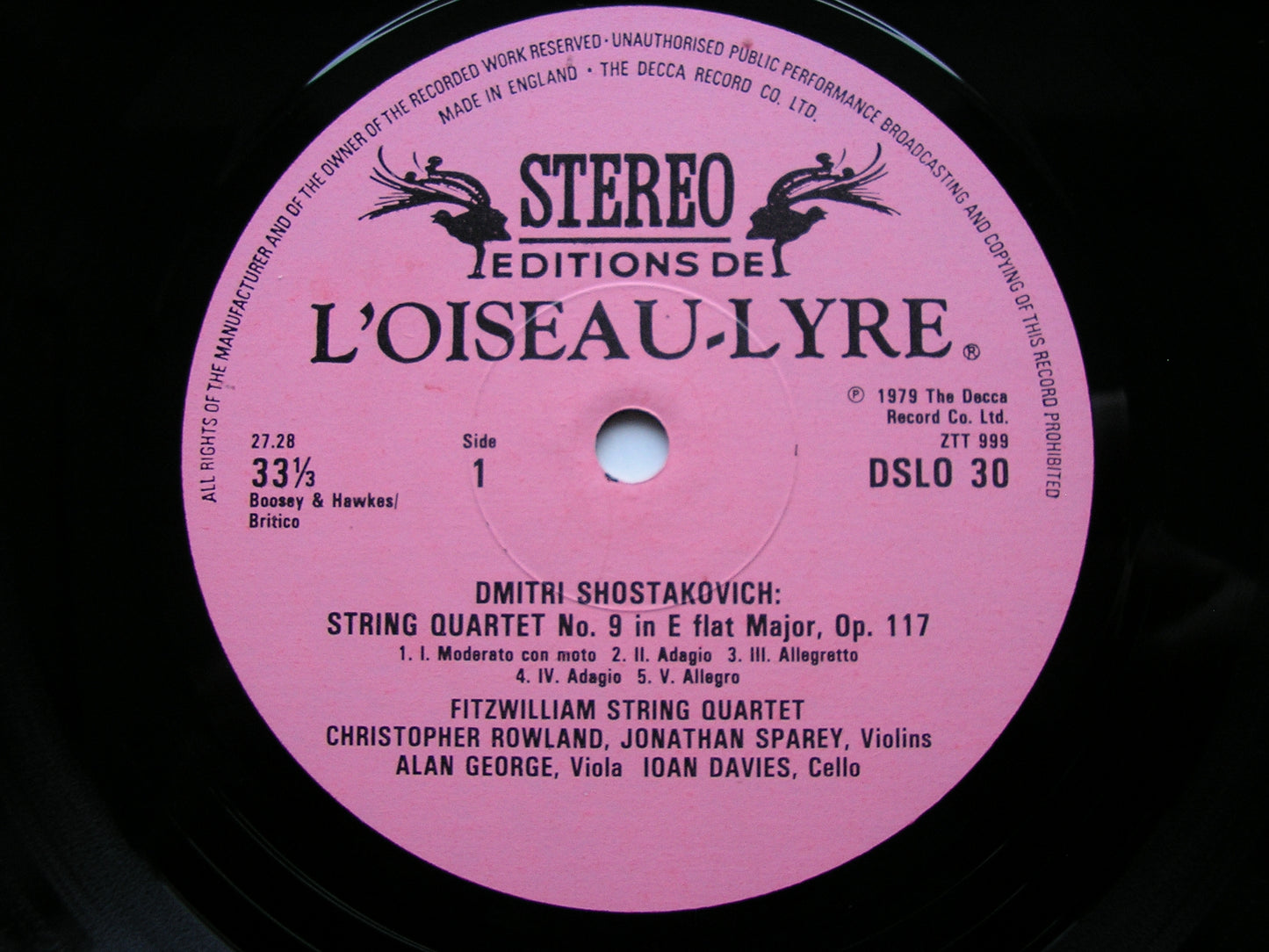 SHOSTAKOVICH: THE STRING QUARTETS FITZWILLIAM QUARTET 7 LP