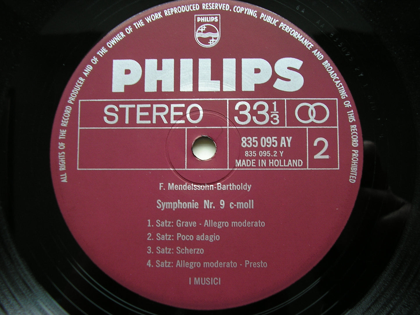 SCHUBERT: RONDO in A / FIVE MINUETS & SIX TRIOS / MENDELSSOHN: SYMPHONY No. 9 835 095 AY