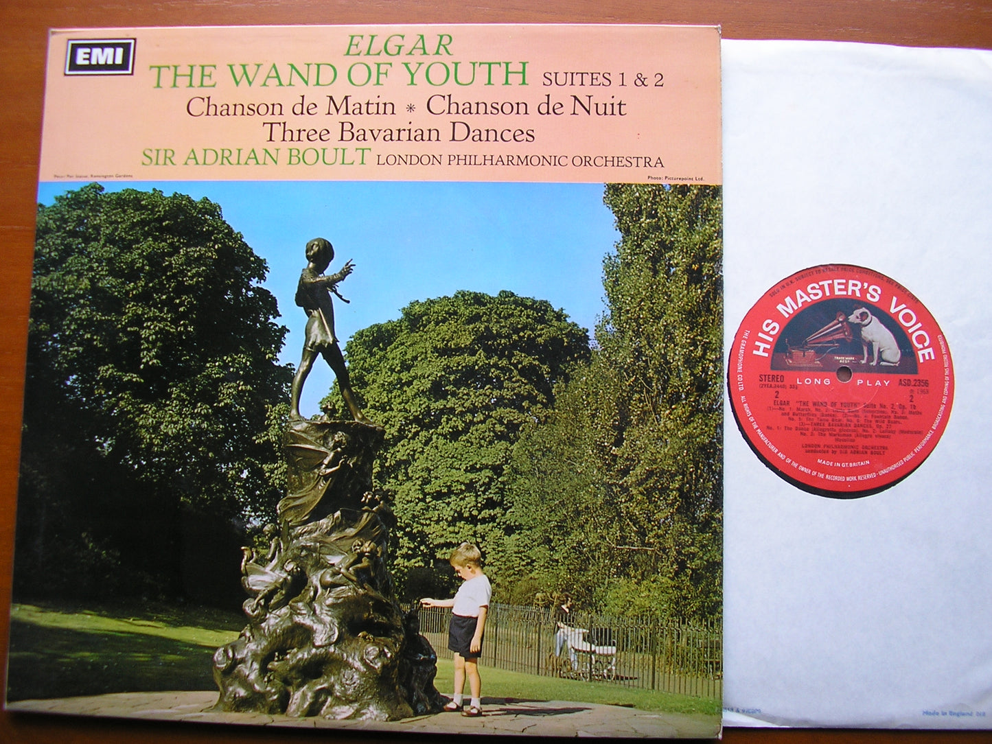 ELGAR: THE WAND OF YOUTH / CHANSON DE MATIN / CHANSON DE NUIT / 3 BAVARIAN DANCES BOULT / LONDON PHILHARMONIC ASD 2356