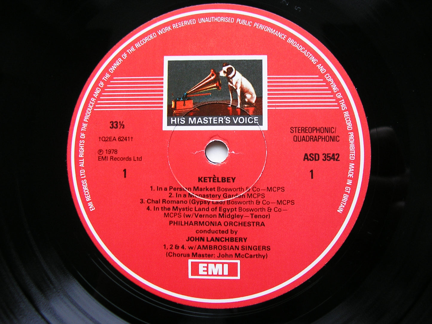 KETELBEY: ORCHESTRAL WORKS    JOHN LANCHBERY / PHILHARMONIA    ASD 3542