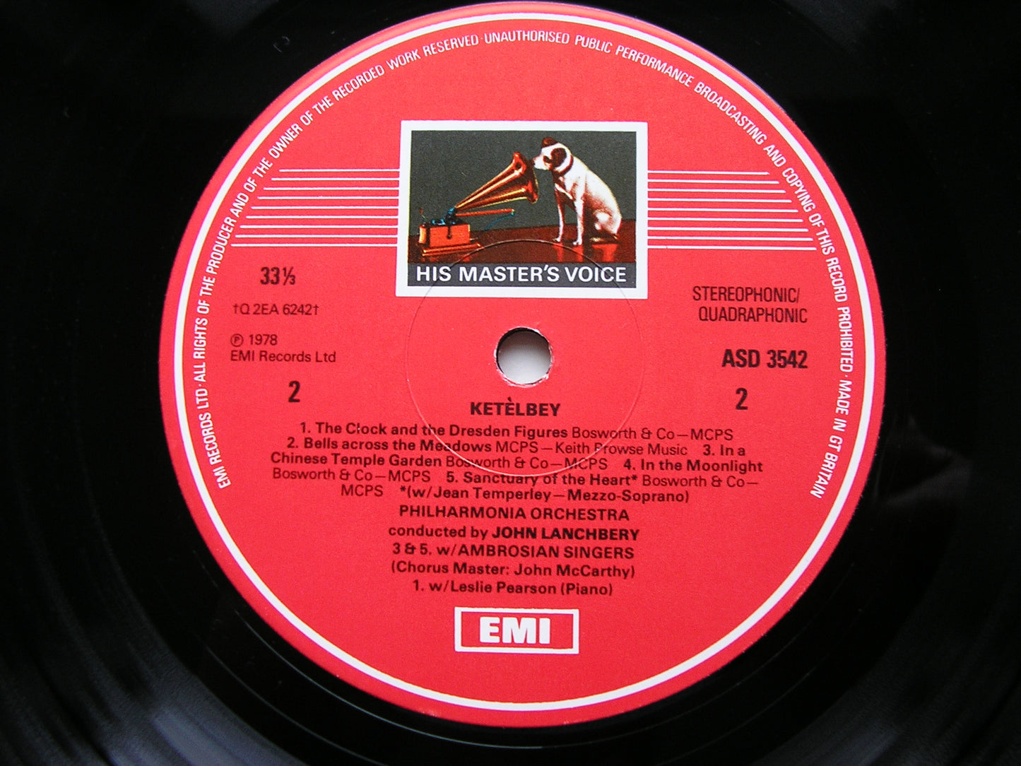 KETELBEY: ORCHESTRAL WORKS    JOHN LANCHBERY / PHILHARMONIA    ASD 3542