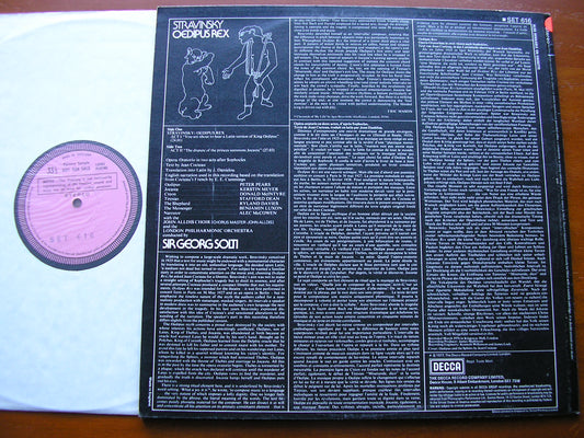STRAVINSKY: OEDIPUS REX   PEARS / MEYER / LONDON PHILHARMONIC / SOLTI    SET 616