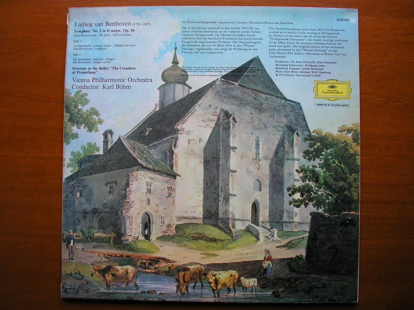 BEETHOVEN: SYMPHONY No. 2 / OVERTURE The Creatures of Prometheus BOHM / VIENNA PHILHARMONIC 2530 448