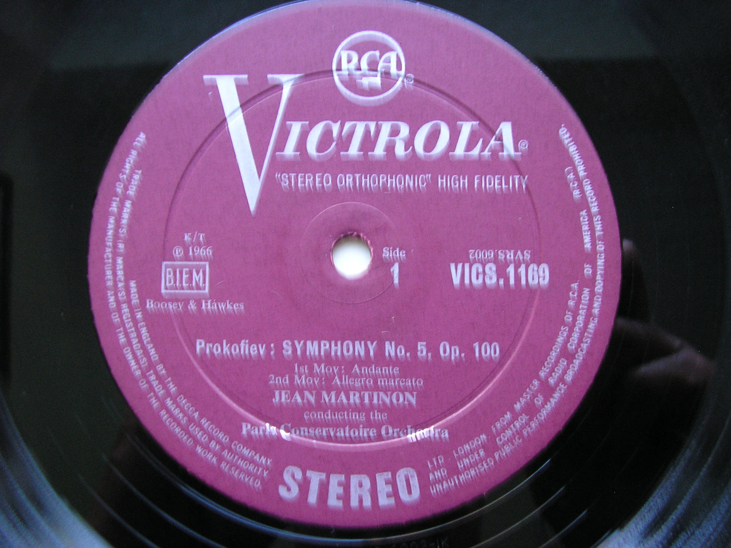 PROKOFIEV: SYMPHONY No. 5     MARTINON / PARIS CONSERVATOIRE    VICS 1169