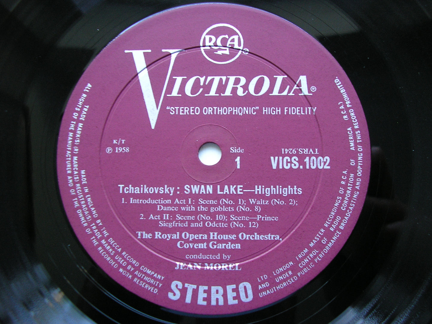 TCHAIKOVSKY: SWAN LAKE Highlights MOREL / OROHCG VICS 1002