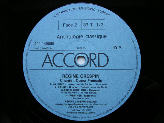 ARIAS FROM FRENCH OPERA: GOUNOD / MASSENET / HALEVY / REYER REGINE CRESPIN ACC 140 060