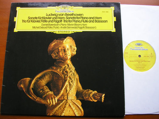 BEETHOVEN: SONATA FOR PIANO & HORN / TRIO FOR PIANO, FLUTE & BASSOON    BARENBOIM / BLOOM / DEBOST / SENNEDAT   2531 293