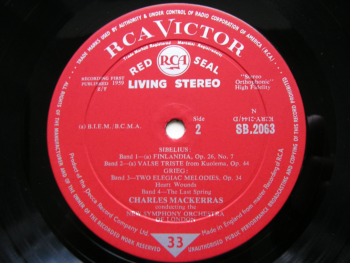 SIBELIUS & GRIEG: ORCHESTRAL WORKS   MACKERRAS / NEW SYMPHONY ORCHESTRA   SB 2063