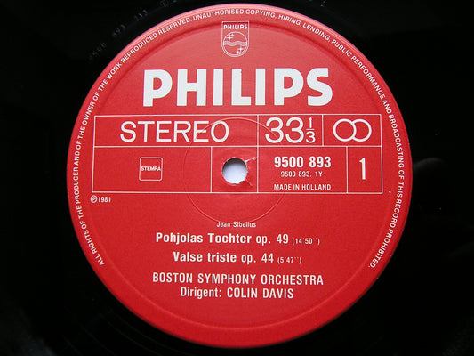 SIBELIUS: ORCHESTRAL WORKS     DAVIS / BOSTON SYMPHONY ORCHESTRA   9500 893