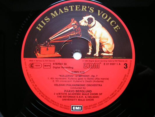 SIBELIUS: KULLERVO / THE ORIGIN OF FIRE / OUR NATIVE LAND     SOLOISTS / HELSINKI PHILHARMONIC ORCHESTRA / BERGLUND    27 03363